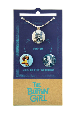 Magnetic Necklace with two interchangeable magnets - girls