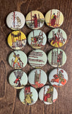 classic tarot in button format