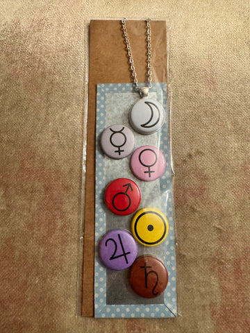 Planet Glyph Magnetic Necklace Set